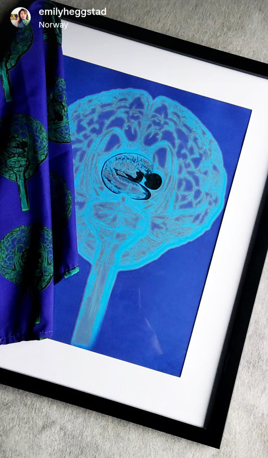 From Pain to Beauty: The Story Behind Abstract Blue Brain