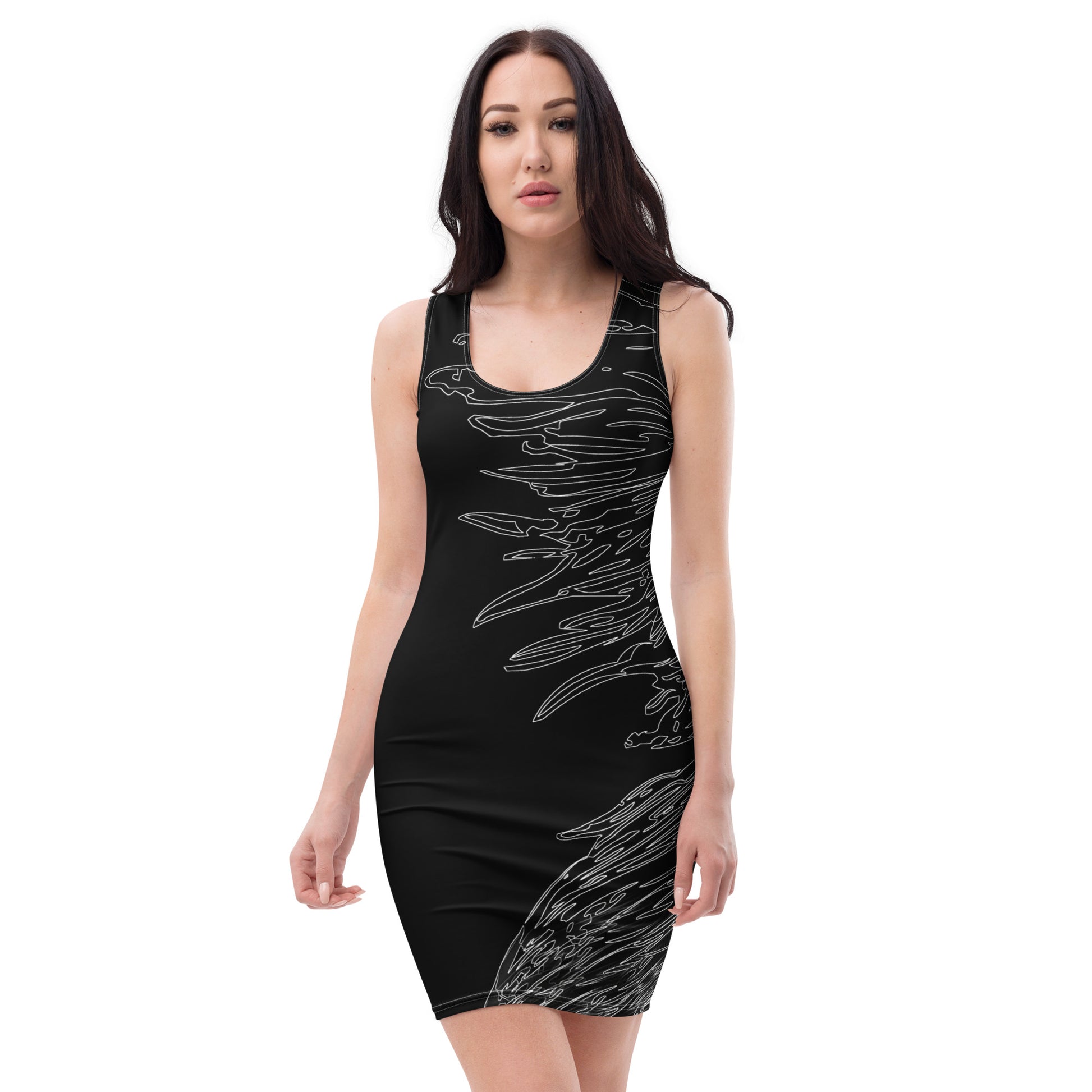 Black Feather Dress | Artistic Body Hugging Design Emily Yap Design Black Feather Dress | Artistic Body Hugging Design Emily Yap Design